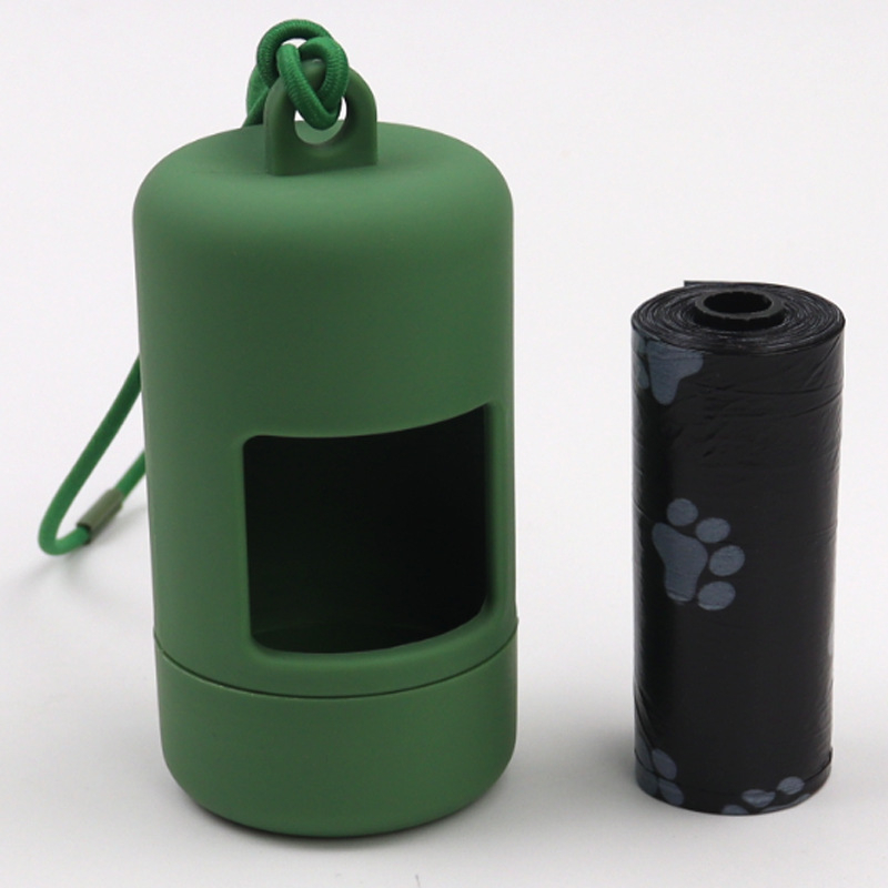 Dávkovač vreciek na odpadky s elastickou matnou nádobou na skladovanie – ABS materiál, nástroj na zber výkalov pre domáce zvieratá