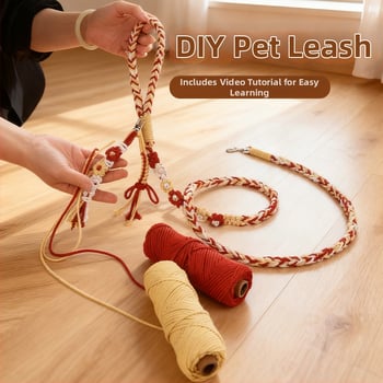 DIY Σετ λουριού σκύλου – χειροποίητο υφαντό, βαμβάκι, καθολική χρήση, χριστουγεννιάτικο θέμα, στυλ ανάπαυσης