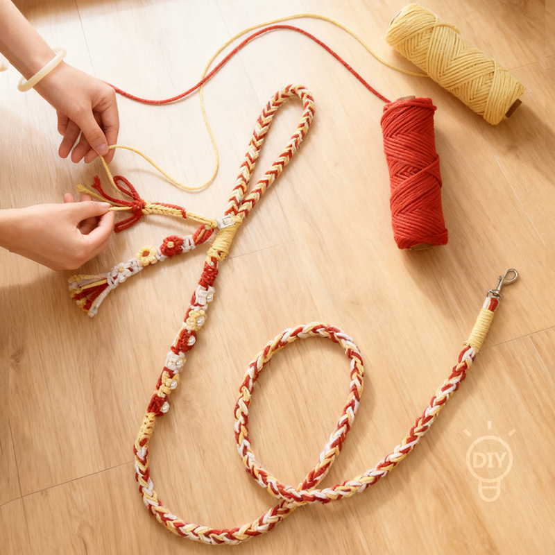 DIY Σετ λουριού σκύλου – χειροποίητο υφαντό, βαμβάκι, καθολική χρήση, χριστουγεννιάτικο θέμα, στυλ ανάπαυσης