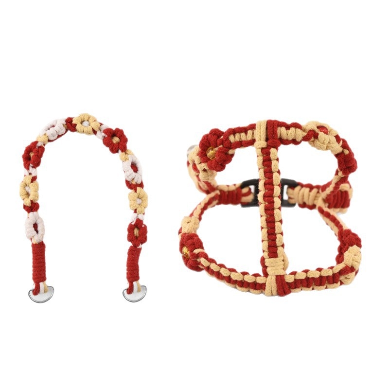 DIY Σετ λουριού σκύλου – χειροποίητο υφαντό, βαμβάκι, καθολική χρήση, χριστουγεννιάτικο θέμα, στυλ ανάπαυσης