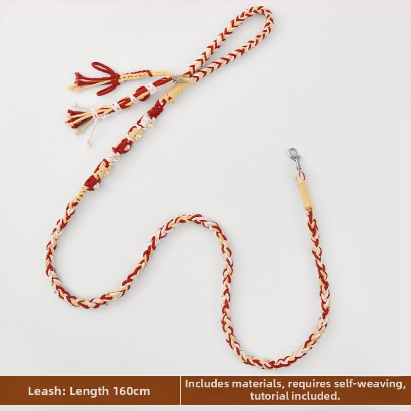 DIY Σετ λουριού σκύλου – χειροποίητο υφαντό, βαμβάκι, καθολική χρήση, χριστουγεννιάτικο θέμα, στυλ ανάπαυσης