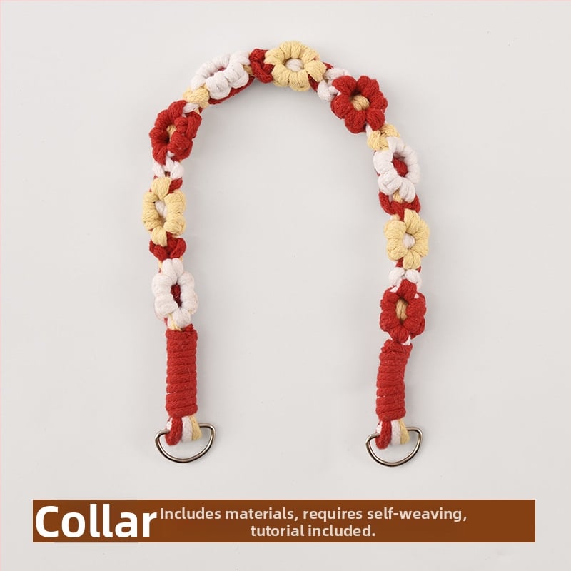 DIY Σετ λουριού σκύλου – χειροποίητο υφαντό, βαμβάκι, καθολική χρήση, χριστουγεννιάτικο θέμα, στυλ ανάπαυσης