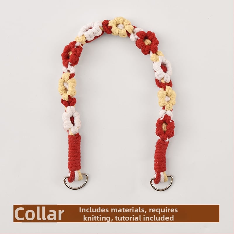 DIY Σετ λουριού σκύλου – χειροποίητο υφαντό, βαμβάκι, καθολική χρήση, χριστουγεννιάτικο θέμα, στυλ ανάπαυσης