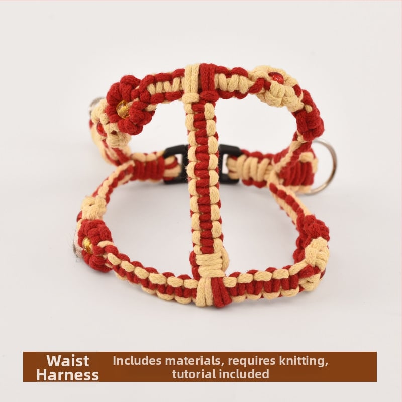 DIY Σετ λουριού σκύλου – χειροποίητο υφαντό, βαμβάκι, καθολική χρήση, χριστουγεννιάτικο θέμα, στυλ ανάπαυσης