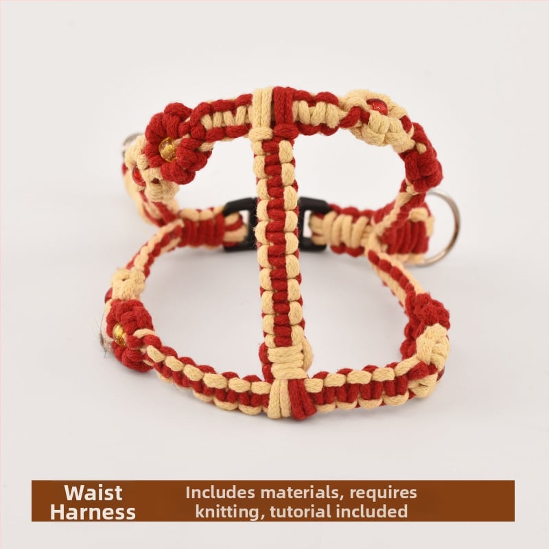 DIY Σετ λουριού σκύλου – χειροποίητο υφαντό, βαμβάκι, καθολική χρήση, χριστουγεννιάτικο θέμα, στυλ ανάπαυσης