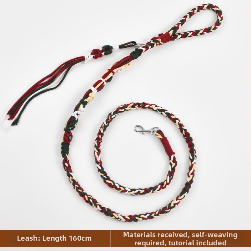 DIY Σετ λουριού σκύλου – χειροποίητο υφαντό, βαμβάκι, καθολική χρήση, χριστουγεννιάτικο θέμα, στυλ ανάπαυσης