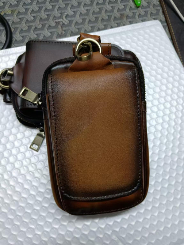 Shi Jiangxin Ανδρική δερμάτινη ζώνη μέσης - Ultra-light, Ρετρό στυλ, Μοντέλο YB005