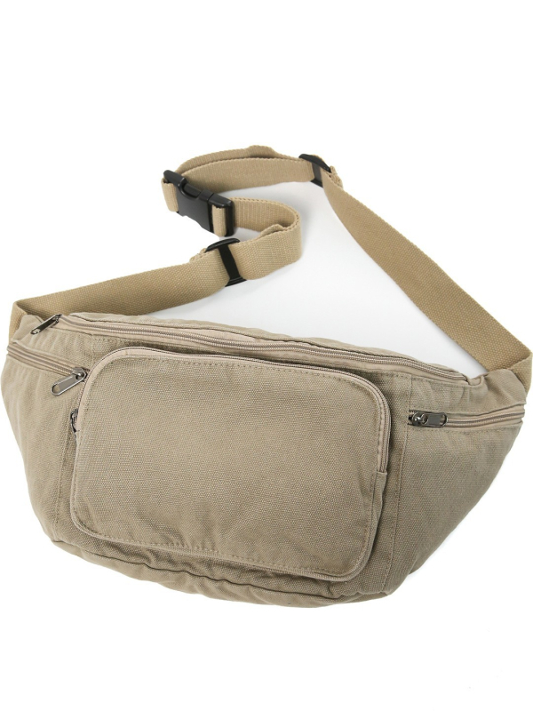 Platnena unisex crossbody torba s patentnim zatvaranjem, poliesterska podstava, džep za mobitel, unutarnji patch džep, srednje meka konstrukcija