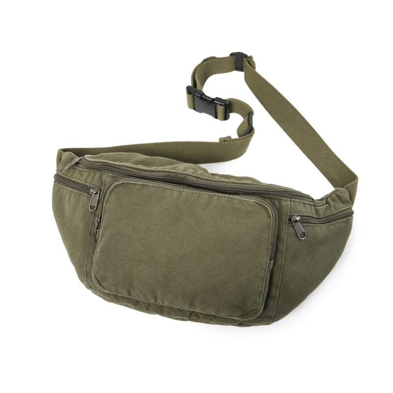 Platnena unisex crossbody torba s patentnim zatvaranjem, poliesterska podstava, džep za mobitel, unutarnji patch džep, srednje meka konstrukcija