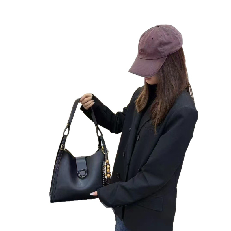 PU kožna crossbody bucket torba, velika kapaciteta, uspravni kvadratni oblik, magnetska zatvarač, unutarnja džep sa zatvaračem
