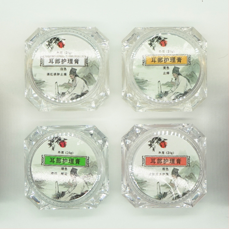 Sada starostlivosti o uši: nežiariaca lyžička na uši a krém na starostlivosť, úľava od začervenania a svrbenia, 10–20 g