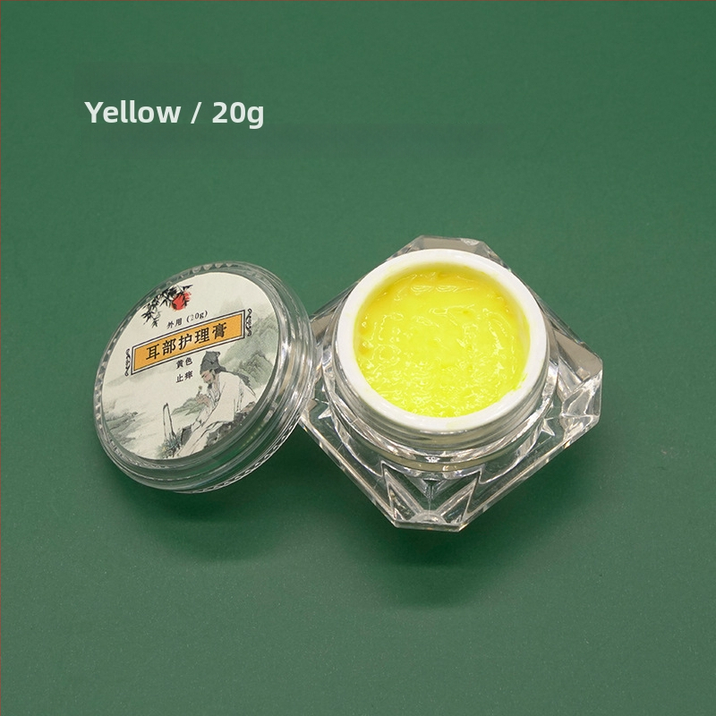 Sada starostlivosti o uši: nežiariaca lyžička na uši a krém na starostlivosť, úľava od začervenania a svrbenia, 10–20 g