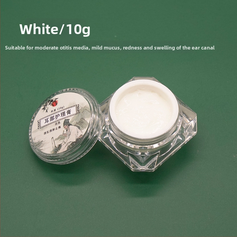 Sada starostlivosti o uši: nežiariaca lyžička na uši a krém na starostlivosť, úľava od začervenania a svrbenia, 10–20 g