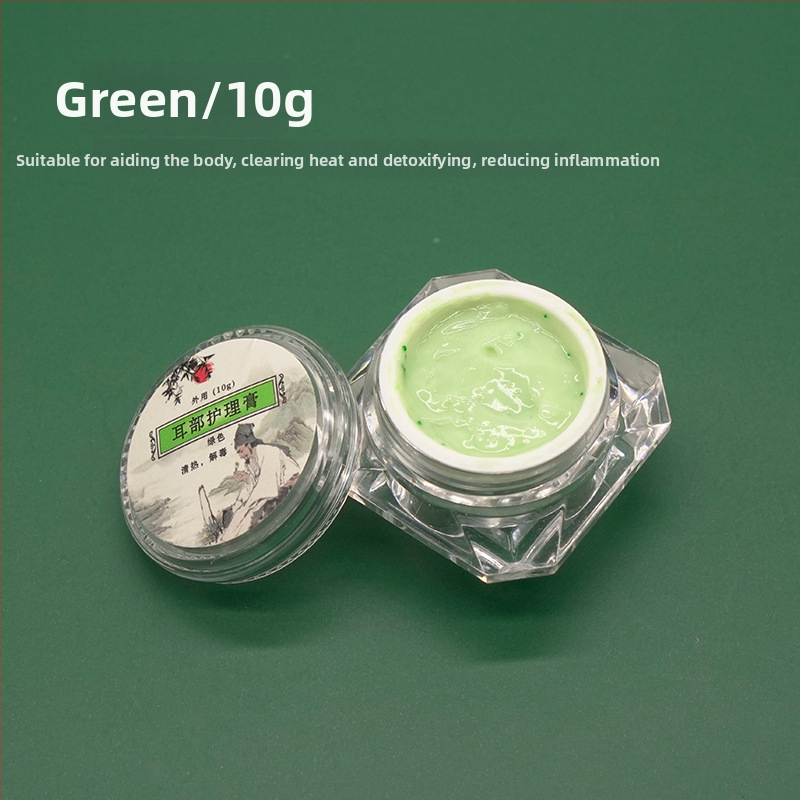 Sada starostlivosti o uši: nežiariaca lyžička na uši a krém na starostlivosť, úľava od začervenania a svrbenia, 10–20 g