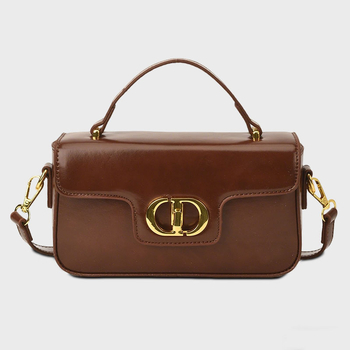 Új retro crossbody táska — PU anyag, vízszintes négyszögletes forma, fedéllel záródó, rejtett cipzáras zseb és telefonzseb, poliészter bélés