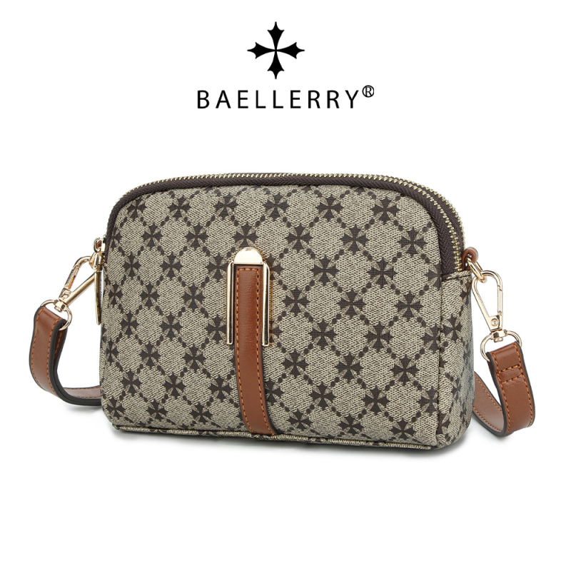 Baellerry Geantă crossbody din PU – pătrat mic, închidere cu fermoar