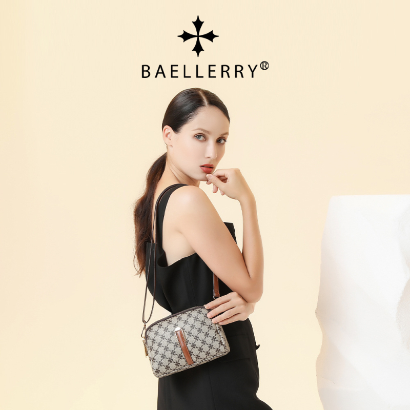 Baellerry Geantă crossbody din PU – pătrat mic, închidere cu fermoar