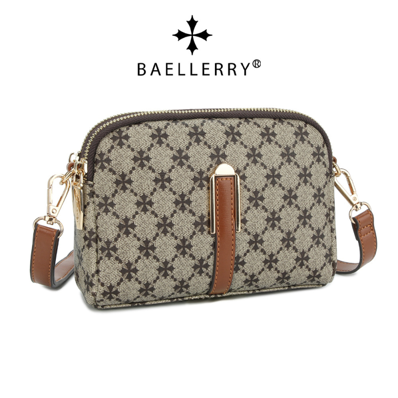 Baellerry Geantă crossbody din PU – pătrat mic, închidere cu fermoar