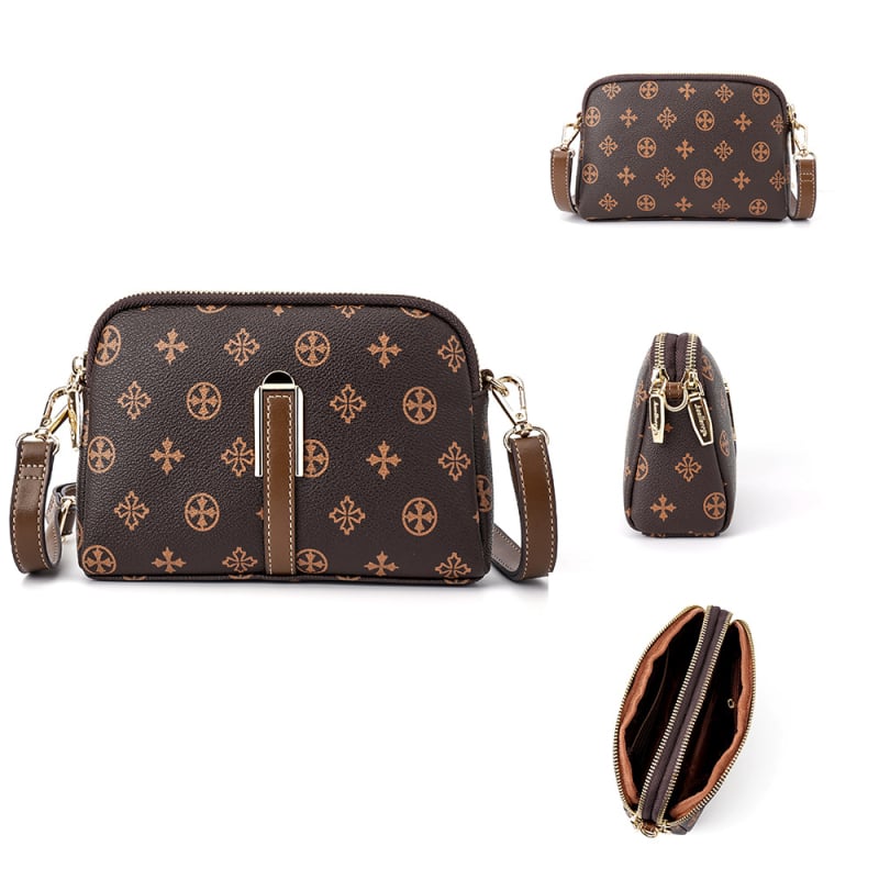 Baellerry Geantă crossbody din PU – pătrat mic, închidere cu fermoar