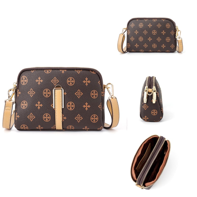 Baellerry Geantă crossbody din PU – pătrat mic, închidere cu fermoar