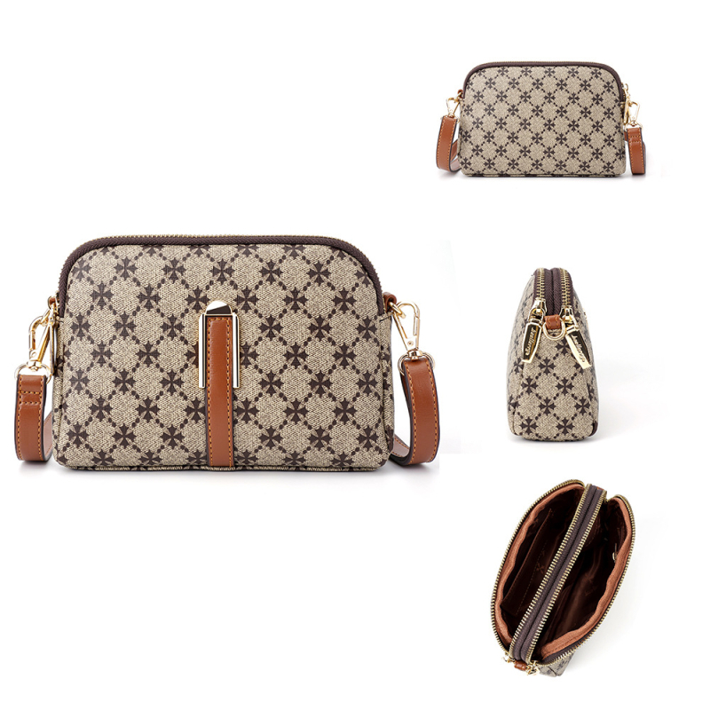 Baellerry Geantă crossbody din PU – pătrat mic, închidere cu fermoar