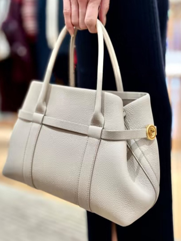 Unisex tote torba od prave kože, vodoravni kvadratni oblik, dvostruke ručke, zatvaranje na zip, unutarnji džep sa zipom