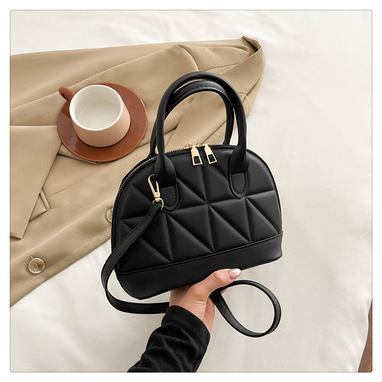 Ženska torba u obliku školjke, PU materijal, ulični stil, crossbody torba sa zatvaračem, unutarnja džep za mobitel, poliester podstava