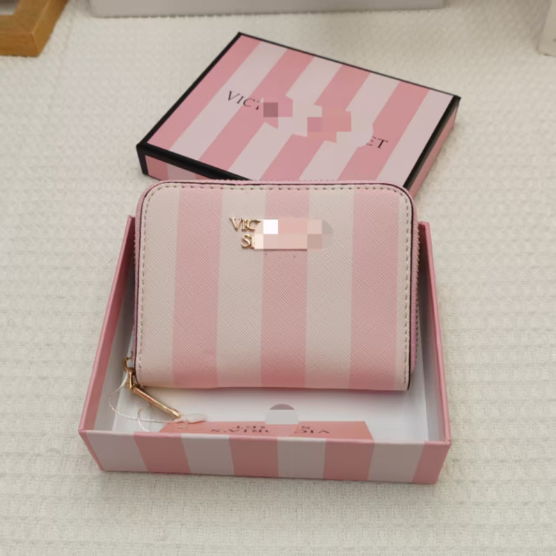 Női V-formájú kis pénztárca PU bőrrel — 1 hajtás, betű mintázat, friss és édes stílus, szintetikus bélés, 2024-es kiadás, mindennapi használatra