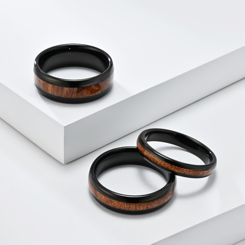 Inel din oțel wolfram cu formă geometrică, finisaj lustruit, unisex, Dongguan