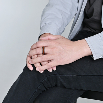 Inel din oțel wolfram cu formă geometrică, finisaj lustruit, unisex, Dongguan