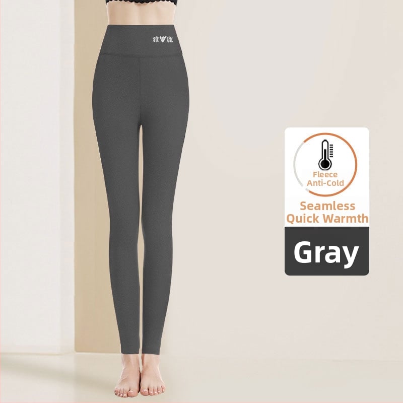 Pantaloni termici pentru femei cu talie înaltă, țesătură cationică, căptușeală velur, 90–95% poliester, grosime 201–250 g/m2