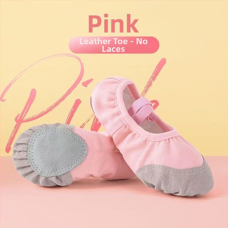 Mengwei Latin tánc cipők lányoknak - kínai stílus, pekingi opera, puha talp, pamut felső rész, 7–12 éveseknek