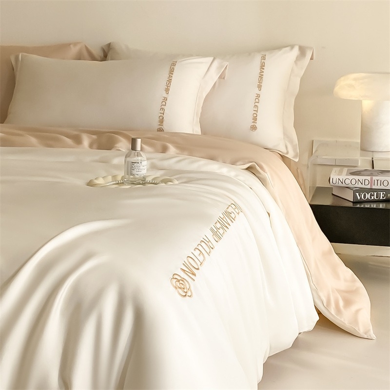 ZSXJF Brushed Pure-Cotton Printed Posteljina Set, četiri dijela, reactive printing, uzorak: biljke i cvijeće, stil: prilagođiva plahte i INS stil, težina 2500–3000 g