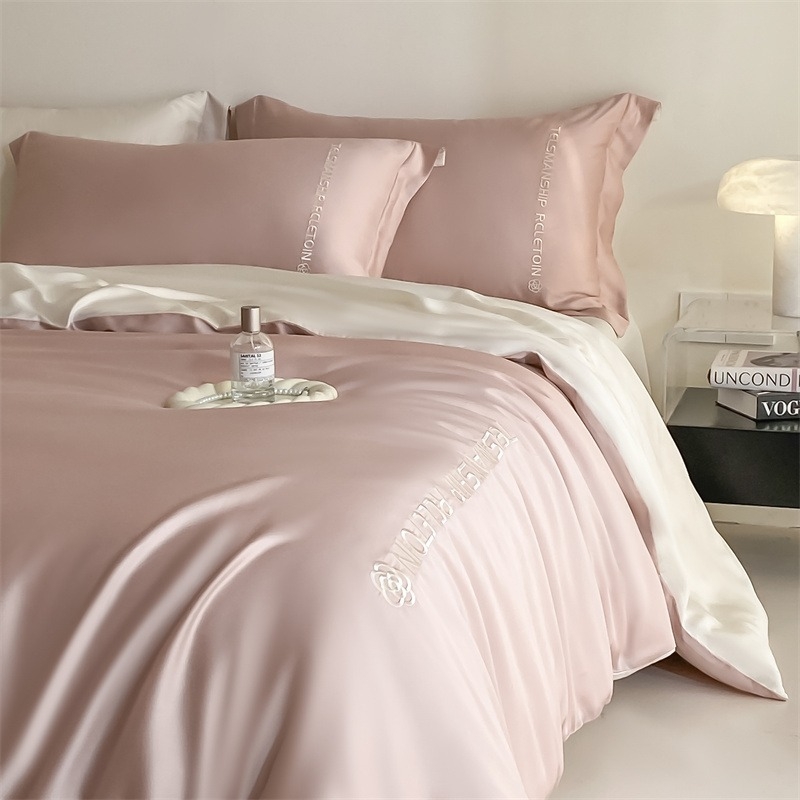 ZSXJF Brushed Pure-Cotton Printed Posteljina Set, četiri dijela, reactive printing, uzorak: biljke i cvijeće, stil: prilagođiva plahte i INS stil, težina 2500–3000 g