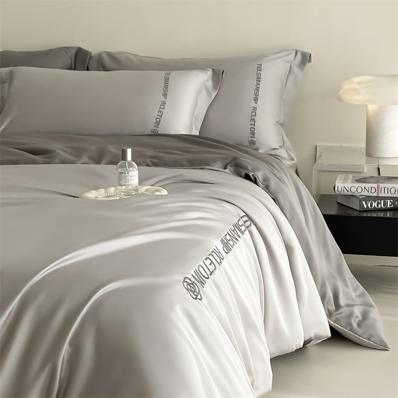 ZSXJF Brushed Pure-Cotton Printed Posteljina Set, četiri dijela, reactive printing, uzorak: biljke i cvijeće, stil: prilagođiva plahte i INS stil, težina 2500–3000 g