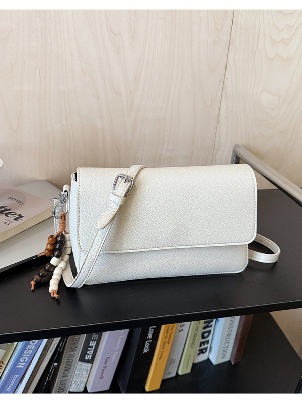 Τσάντα crossbody, niche ρετρό μόδα, ύφασμα: super fiber, οριζόντιο τετράγωνο σχήμα, κλείσιμο με καπάκι, επένδυση πολυεστέρα