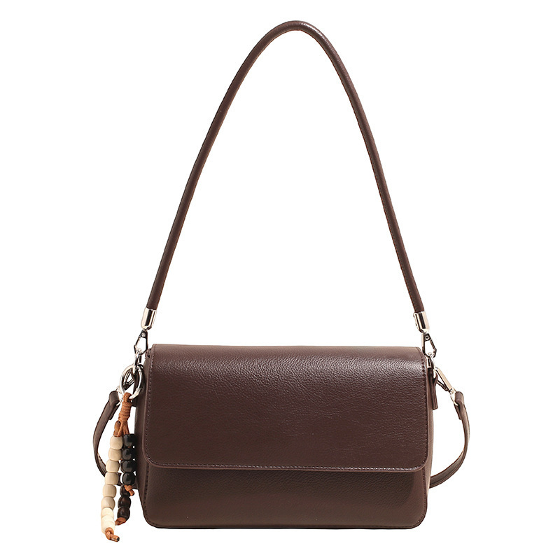 Τσάντα crossbody, niche ρετρό μόδα, ύφασμα: super fiber, οριζόντιο τετράγωνο σχήμα, κλείσιμο με καπάκι, επένδυση πολυεστέρα