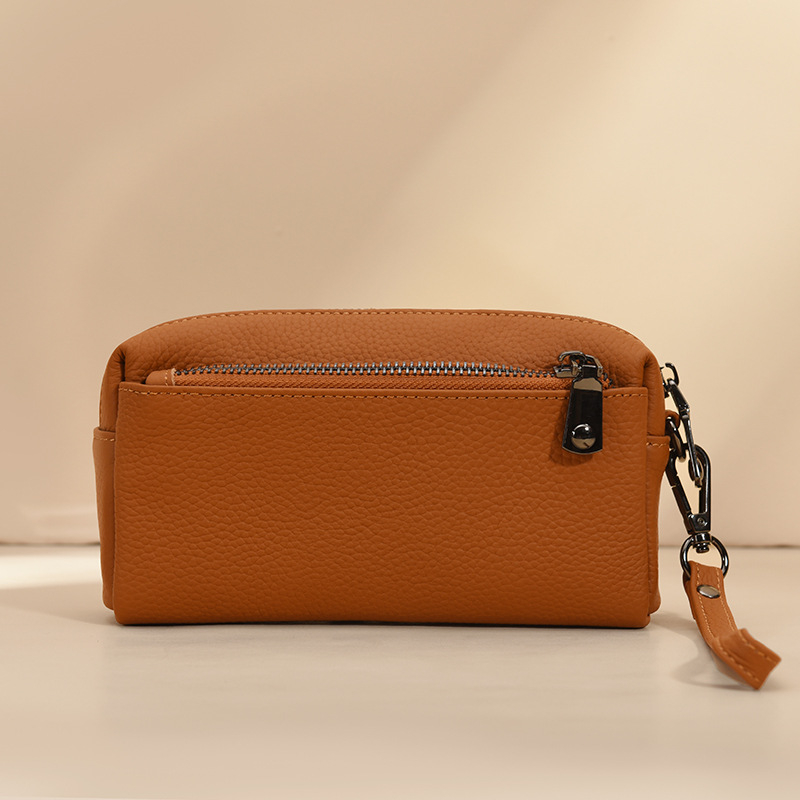 Geantă pentru femei din piele naturală, piele de vițel top grain, stil urban minimalist, geantă mică pătrată cu fermoar