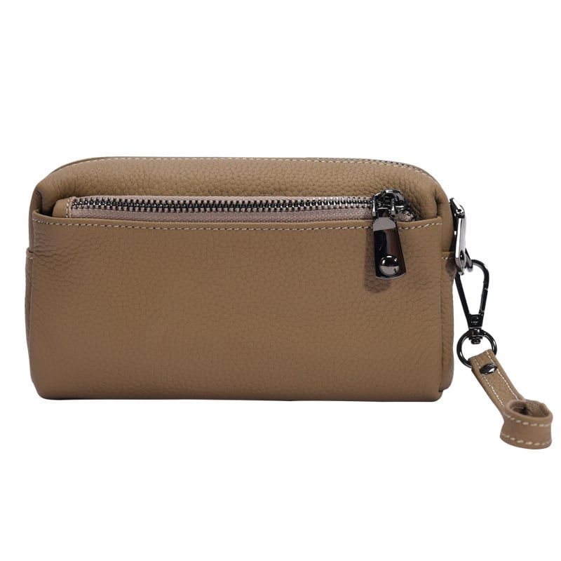 Geantă pentru femei din piele naturală, piele de vițel top grain, stil urban minimalist, geantă mică pătrată cu fermoar