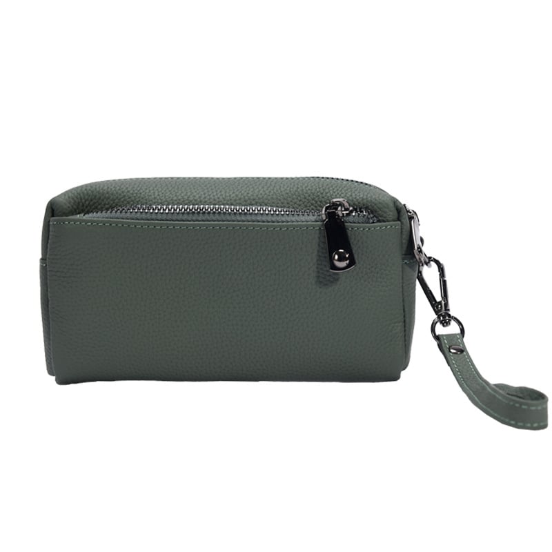 Geantă pentru femei din piele naturală, piele de vițel top grain, stil urban minimalist, geantă mică pătrată cu fermoar