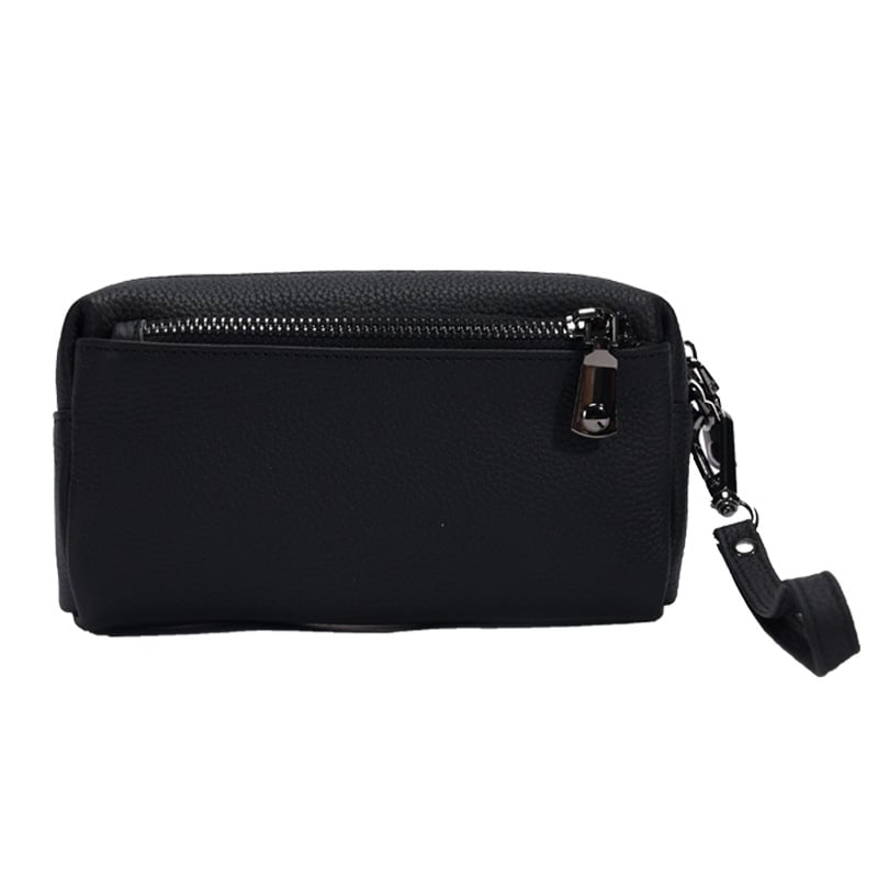 Geantă pentru femei din piele naturală, piele de vițel top grain, stil urban minimalist, geantă mică pătrată cu fermoar