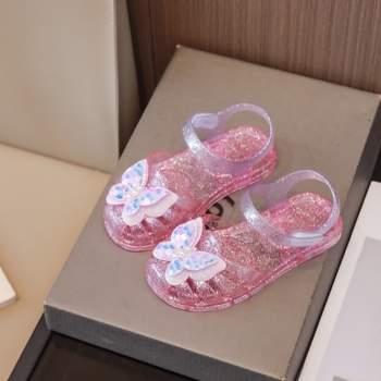 Hercegnői szandálok lányoknak, PVC felső rész, Velcro zárás, 1–12 éves korosztály, Tavasz 2025