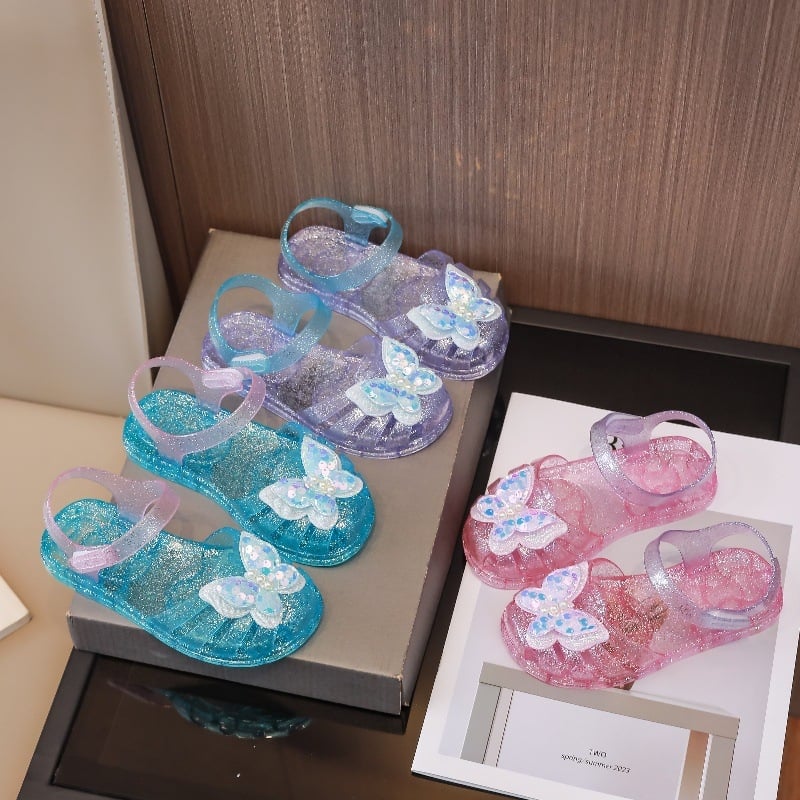 Hercegnői szandálok lányoknak, PVC felső rész, Velcro zárás, 1–12 éves korosztály, Tavasz 2025