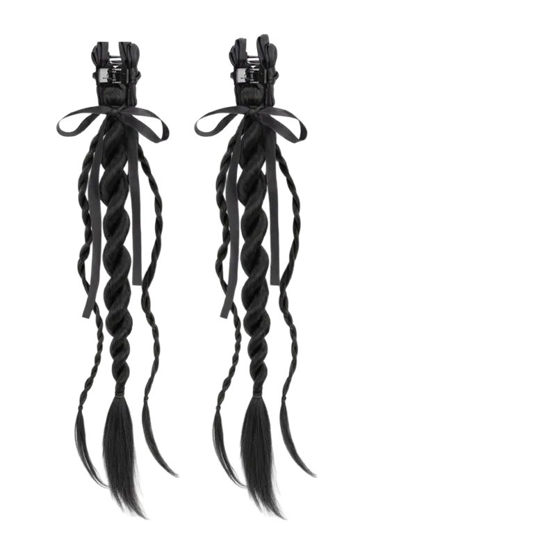 Perika Bear Twist Braid Clip, ručno izrađena, vlakna otporna na visoku temperaturu, nije za bojanje ili trajnu