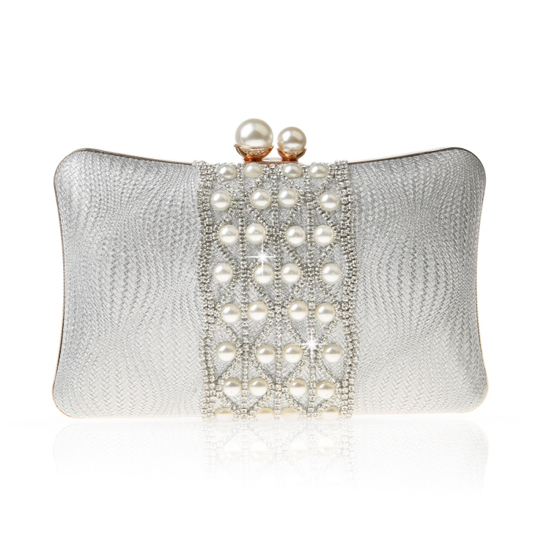 Rhinestone clutch torba od PVC-a, tvrda, horizontalno kvadratnog oblika, podstava od poliester, gradski minimalistički stil, s unutarnjim slojem, jesen 2023