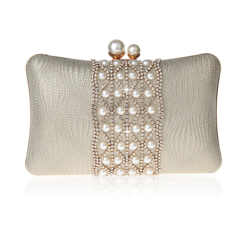 Rhinestone clutch torba od PVC-a, tvrda, horizontalno kvadratnog oblika, podstava od poliester, gradski minimalistički stil, s unutarnjim slojem, jesen 2023