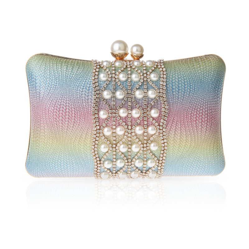Rhinestone clutch torba od PVC-a, tvrda, horizontalno kvadratnog oblika, podstava od poliester, gradski minimalistički stil, s unutarnjim slojem, jesen 2023