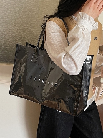 Rame Tote torba – vintage lagani luksuz za svaki dan, PVC materijal, Cross-border Trend stil, pravokutni oblik, magnetska kopča, unutarnji džep sa skrivenim zatvaračem i džep za telefon