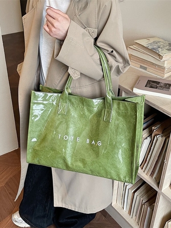 Rame Tote torba – vintage lagani luksuz za svaki dan, PVC materijal, Cross-border Trend stil, pravokutni oblik, magnetska kopča, unutarnji džep sa skrivenim zatvaračem i džep za telefon