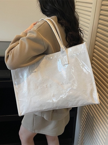 Rame Tote torba – vintage lagani luksuz za svaki dan, PVC materijal, Cross-border Trend stil, pravokutni oblik, magnetska kopča, unutarnji džep sa skrivenim zatvaračem i džep za telefon